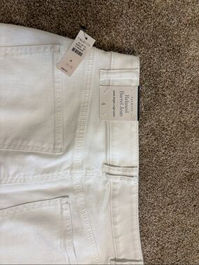 Talbots White Relaxed Barrel Jeans - Women's, size 4, NWT